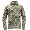 Devold Nansen sweater high neck Olive/Offwhite