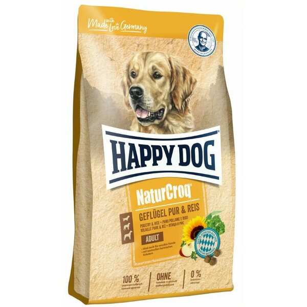 Happy Dog NaturCroq® Geflügel & Reis (siipikarja ja riisi) 11kg