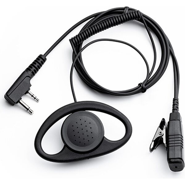 Burrel VHF-kuulokemikrofoni D-shape